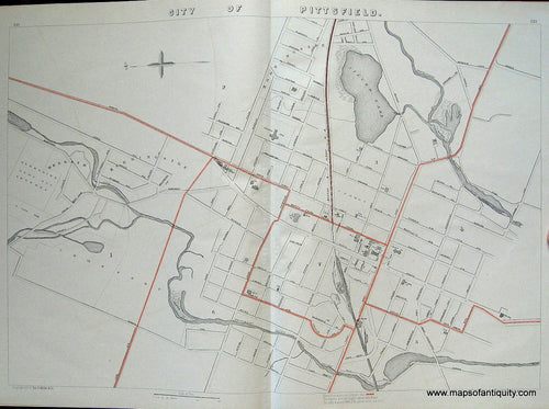 Antique-Colored-Map-City-of-Pittsfield.-(MA)-US-Massachusetts-Pittsfield-1891-Walker-Maps-Of-Antiquity