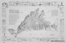 Load image into Gallery viewer, Modern-Printed-Map-A-Geographic-Portrait-of-Martha&#39;s-Vineyard-Massachusetts-US-Massachusetts-Cape-Cod-and-Islands-1985-Dana-Gaines-Maps-Of-Antiquity
