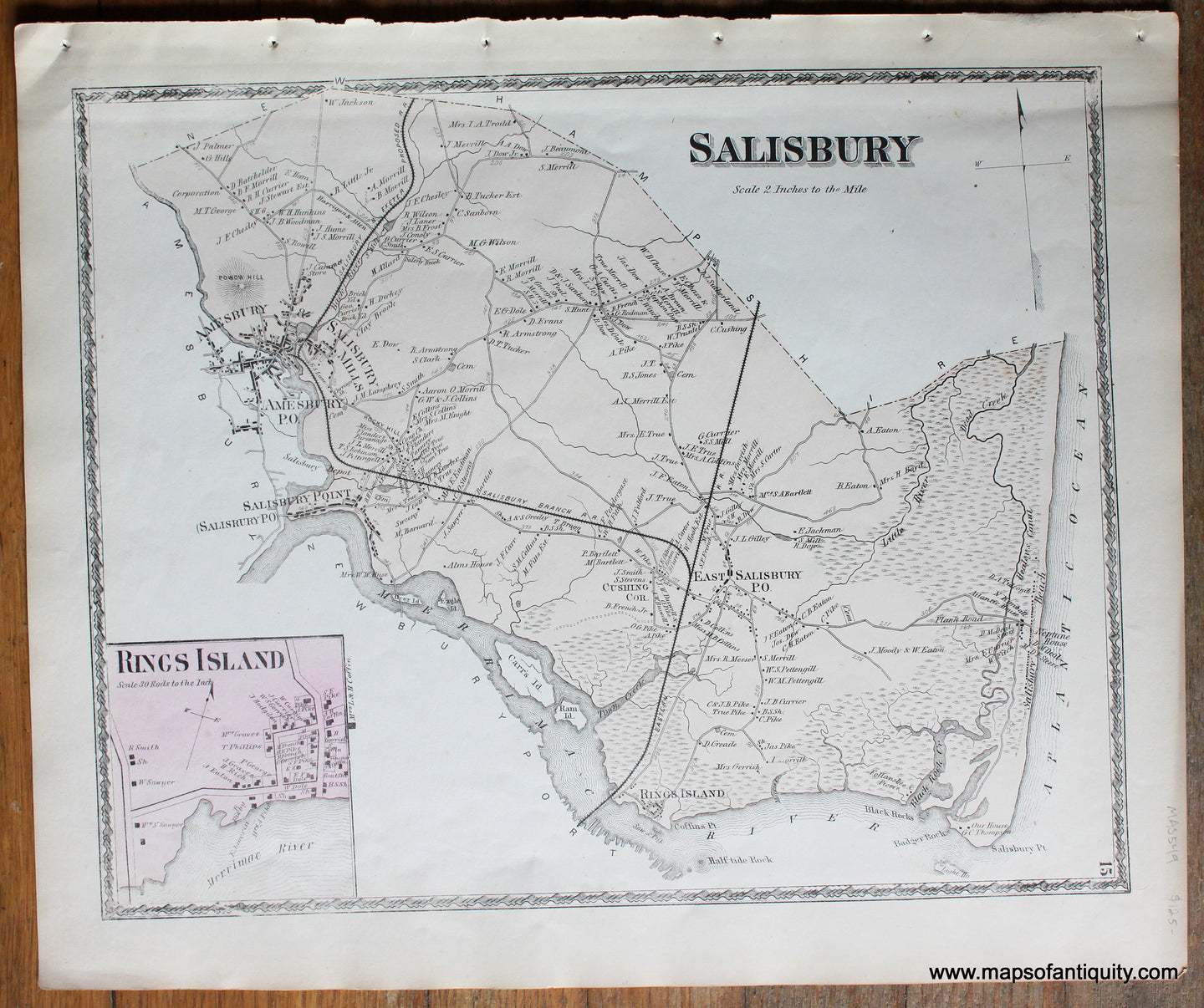 Antique-Map-Salisbury-MA-Massachusetts-Maps-of-Antiquity