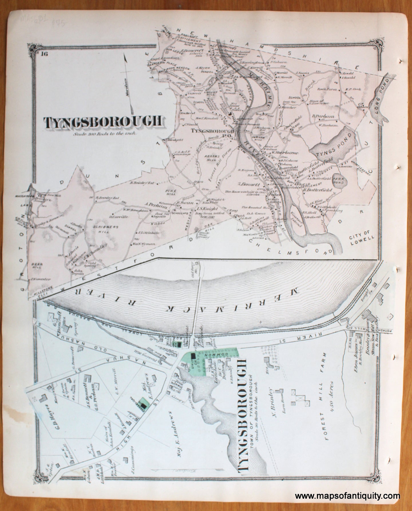 Antique-Map-Tyngsborough-Massachusetts-Maps-of-Antiquity