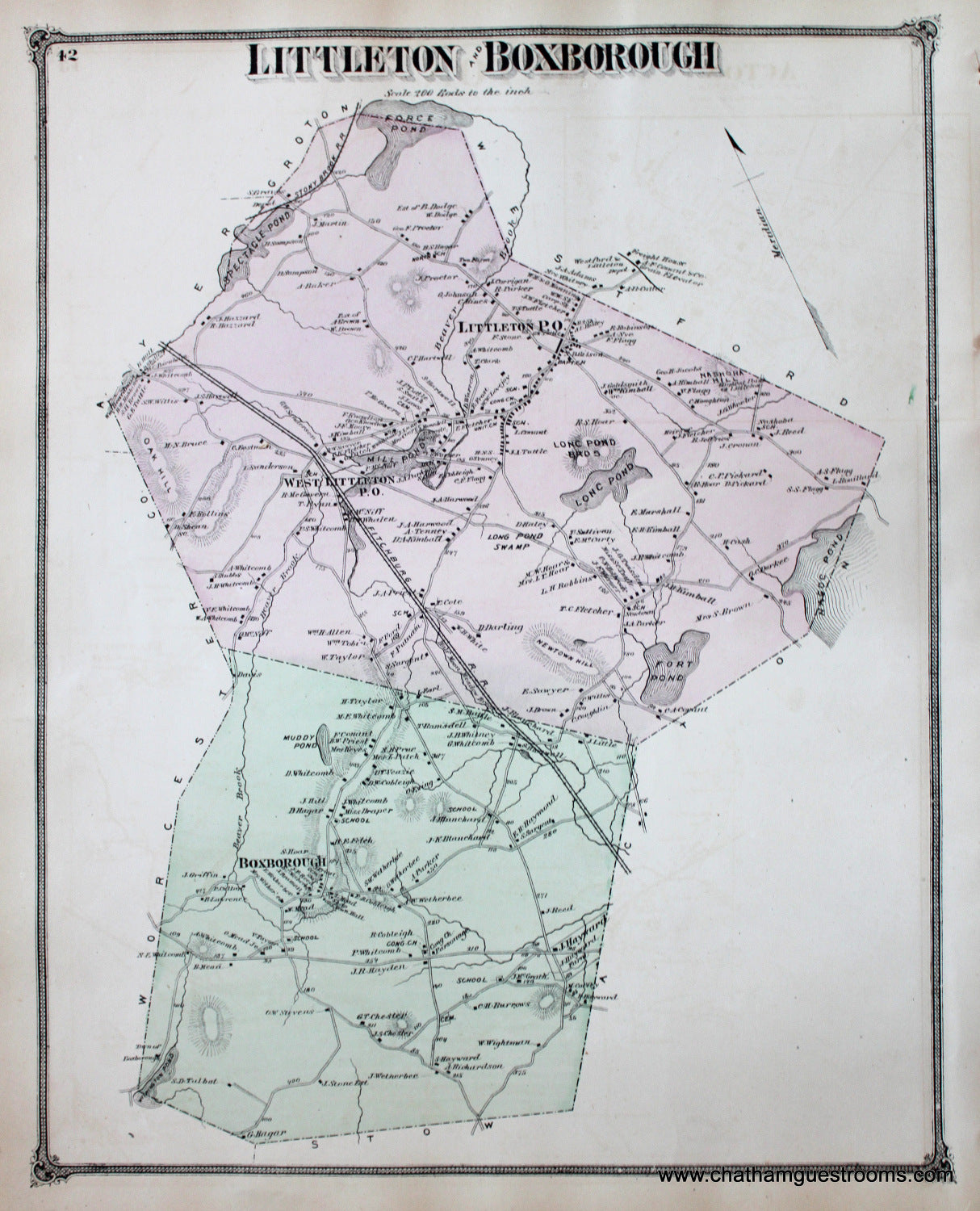 Antique-Map-Littleton-Boxborough-Massachusetts-Maps-of-Antiquity