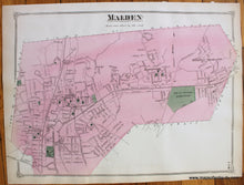 Load image into Gallery viewer, Antique-Hand-Colored-Map-Malden-(MA)-Middlesex--1875-Beers-Maps-Of-Antiquity
