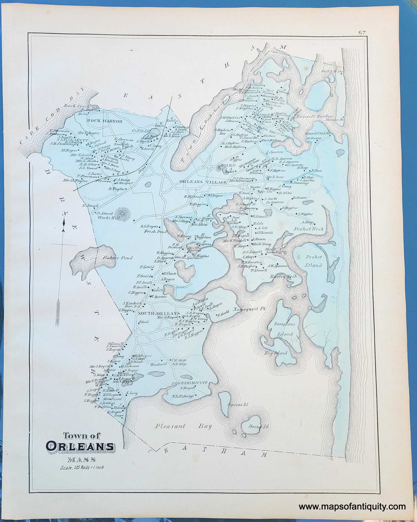 Antique-Map-Town-of-Orleans-Mass.-p.-67-Massachusetts-1880-Walker-Maps-of-Antiquity