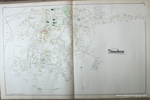 Antique-Map-Part-of-Stoneham-(MA)-Massachusetts--1889-Walker-Maps-Of-Antiquity