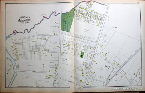 Antique-Map-Arlington-(MA)-Massachusetts--1889-Walker-Maps-Of-Antiquity