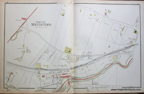 Antique-Map-Watertown-(MA)-Massachusetts--1889-Walker-Maps-Of-Antiquity