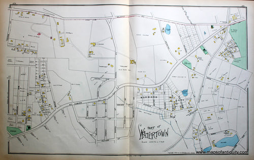 Antique-Map-Watertown-(MA)-Massachusetts--1889-Walker-Maps-Of-Antiquity