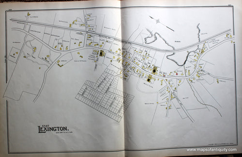 Antique-Map-Tewksbury/Billerica-(MA)-Massachusetts--1889-Walker-Maps-Of-Antiquity