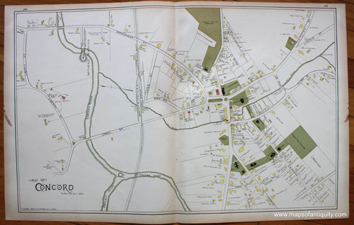 Antique-Map-Dracut-Concord-Chelmsford-Emerson-Hawthorne-Massachusetts-Maps-of-Antiquity