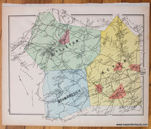 Load image into Gallery viewer, 1889 - Maynard, verso, Stow, Littleton, Boxborough, Acton (MA) - Antique Map
