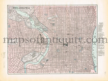 Load image into Gallery viewer, 1894 - Pennsylvania, verso: Philadelphia, and Maryland and Delaware - Antique Map
