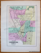 Load image into Gallery viewer, 1872 - Map of the Cities of Pittsburgh, Allegheny and Vicinity; verso: City of Scranton PA, City of Wilkesbarre PA - Antique Map
