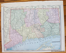 Load image into Gallery viewer, 1892 - Double-sided sheet with Pennsylvania, verso: Connecticut, and New Jersey - Antique Map
