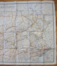 Load image into Gallery viewer, 1924 - Road Map of Pennsylvania, showing State Highways - Antique Map
