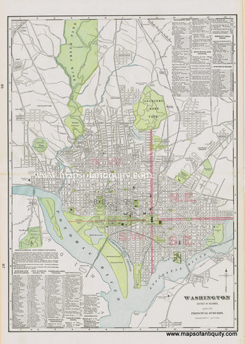 Genuine-Antique-Map-Washington-DC-District-of-Columbia-and-its-Principal-Suburbs.-1903-Cram-Maps-Of-Antiquity