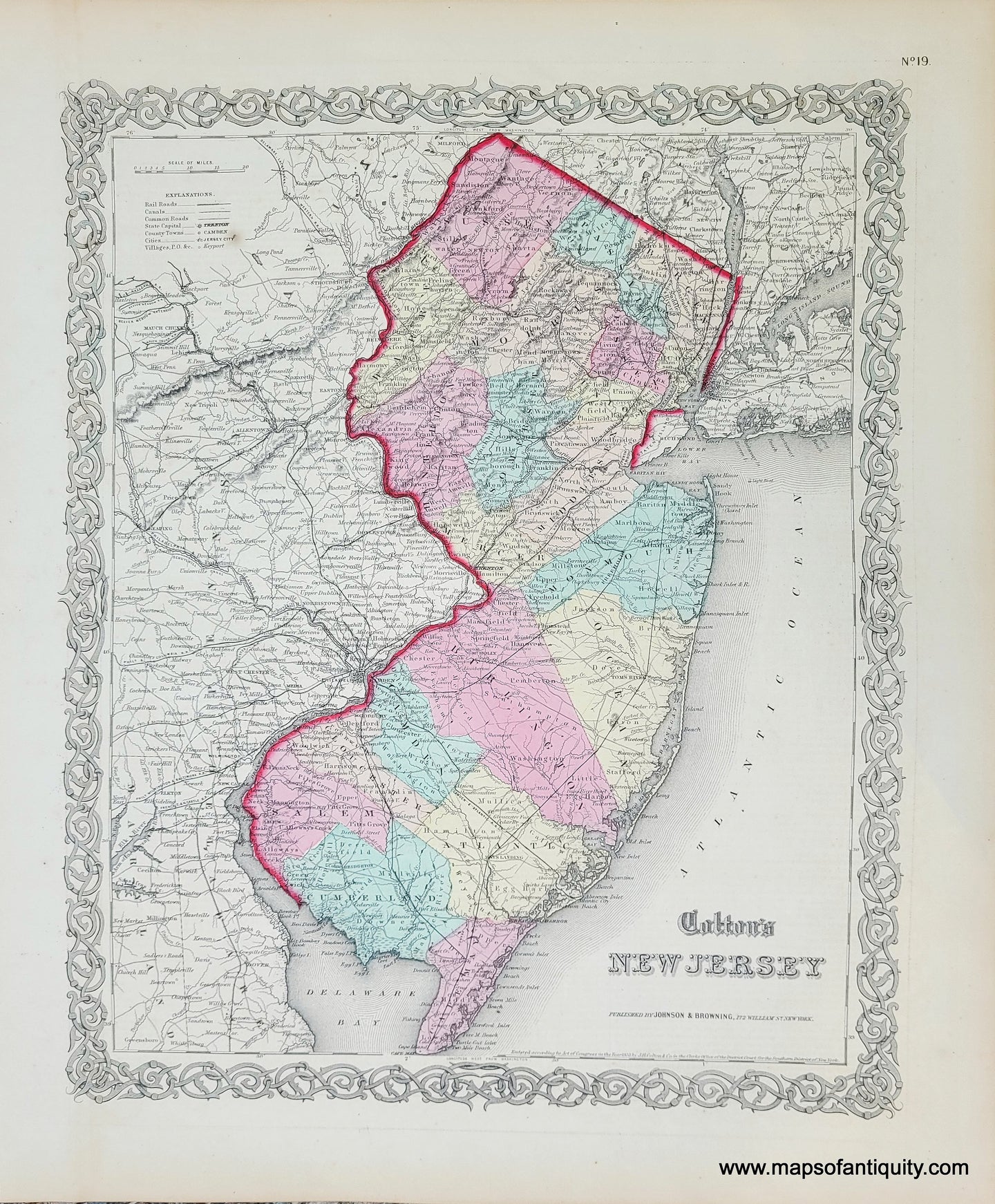 Genuine-Antique-Map-Coltons-New-Jersey-1859-Colton-Maps-Of-Antiquity