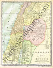 Load image into Gallery viewer, Antique-Printed-Color-Map-Palestine-verso:-Birds-Eye-View-of-The-Holy-Land-Middle-East-&amp;-Holy-Land--1900-Cram-Maps-Of-Antiquity
