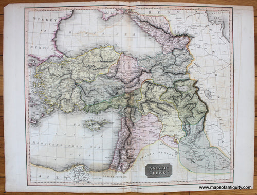Antique-Map-World-Asiatic-Turkey-Middle-East-Armenia-Israel-Thomson-1817-1810s-1800s-19th-century-Maps-of-Antiquity