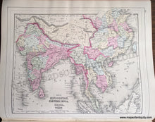 Load image into Gallery viewer, 1884 - Double-sided map: A New Map of Palestine or the Holy Land; verso: Map of Hindoostan, Farther India, China, and Tibet - Antique Map
