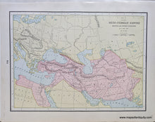 Load image into Gallery viewer, Genuine-Antique-Printed-Color-Comparative-Chart-Medo-Persian-Empire-showing-its-Twenty-Satrapies-B.C.-529-331;-verso:-Map-of-Ancient-Italy-Proper-B.C.-800-266-Map-of-Ancient-Egypt-B.C.-3000-A.D.-640-Middle-East-&amp;-Holy-Land--1892-Home-Library-&amp;-Supply-Association-Maps-Of-Antiquity-1800s-19th-century
