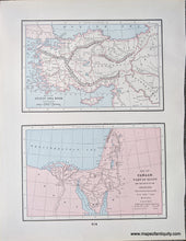 Load image into Gallery viewer, 1892 - Map of Ancient Palestine, Map of Ancient Greece; verso: Map of Ancient Asia Minor Map of Canaan Part of Egypt and the Route of the Israelites through the Wilderness - Antique Chart
