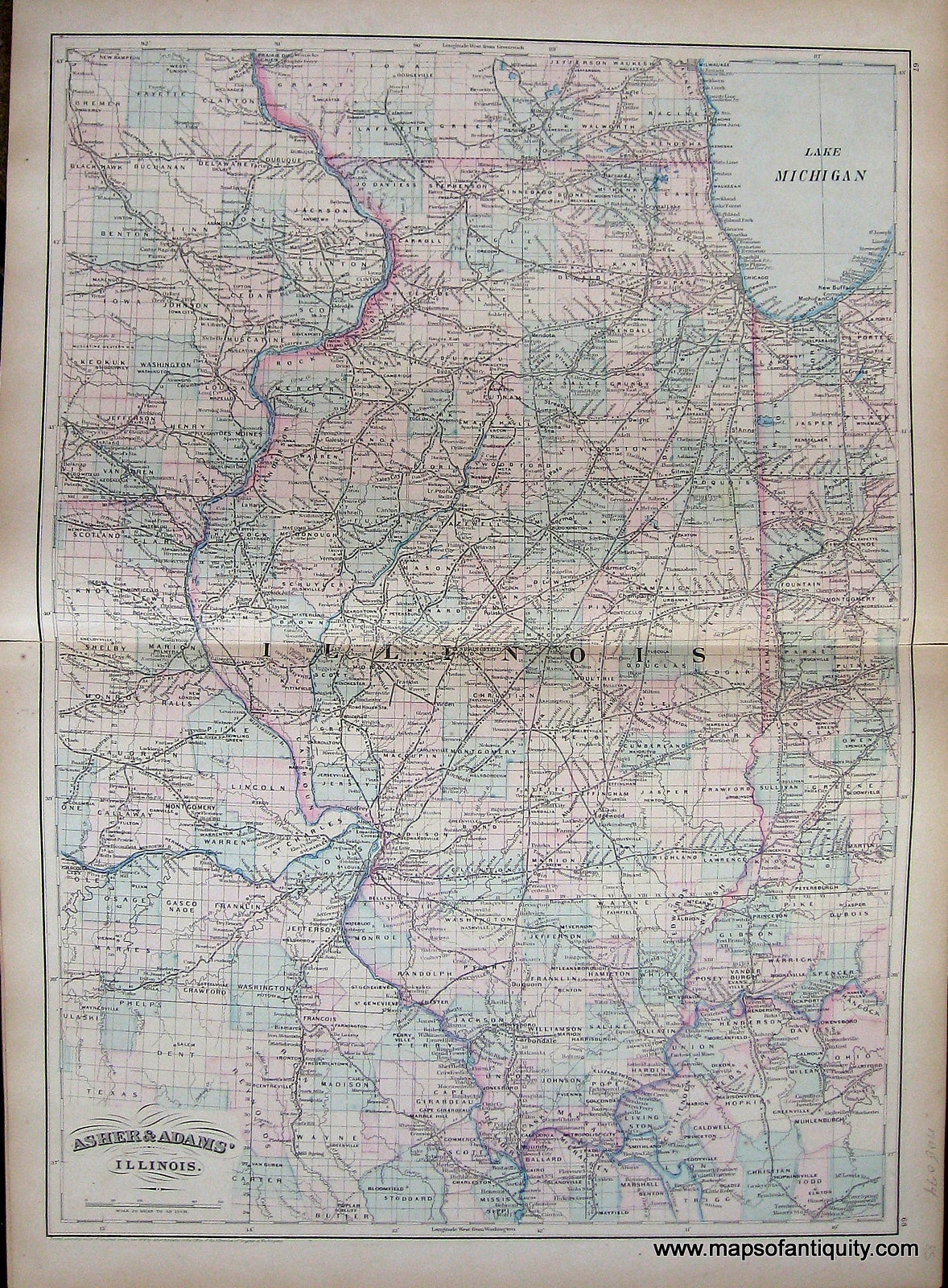 Antique-Map-Illinois