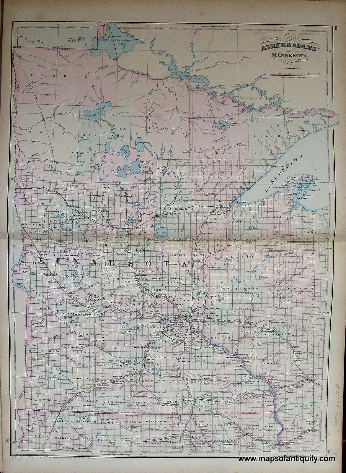 Antique-Map-Minnesota