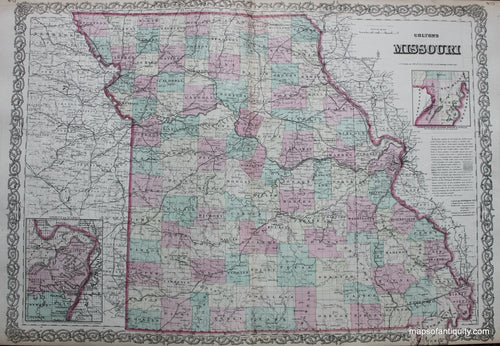 Antique-Hand-Colored-Map-Colton's-Missouri-Missouri--1873-Colton-Maps-Of-Antiquity