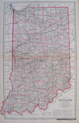 Antique-Hand-Colored-Map-Indiana-Midwest--1884-Gray-Maps-Of-Antiquity