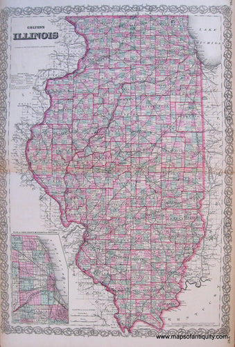 Antique-Hand-Colored-Map-Coltons-Illinois-1873-Colton-Maps-Of-Antiquity