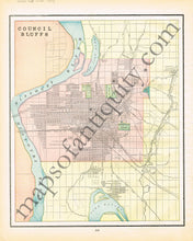 Load image into Gallery viewer, 1894 - Iowa, verso: Council Bluffs - Antique Map
