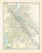 Load image into Gallery viewer, 1894 - Missouri, verso: Minneapolis, Minnesota - Antique Map
