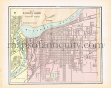 Load image into Gallery viewer, 1894 - St. Louis, Missouri, verso: Kansas City, Missouri and Kansas City, Kansas - Antique Map
