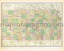 Load image into Gallery viewer, 1894 - Omaha, verso: Kansas - Antique Map
