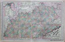 Load image into Gallery viewer, Antique-Printed-Color-Map-Kentucky-and-Tennessee-verso:-South-Dakota-and-Georgia-North-America-Midwest-South-1900-Cram-Maps-Of-Antiquity
