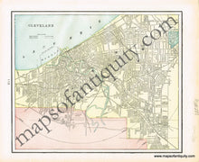 Load image into Gallery viewer, Antique-Printed-Color-Map-Cleveland-verso:-Toledo-North-America-Midwest-1900-Cram-Maps-Of-Antiquity
