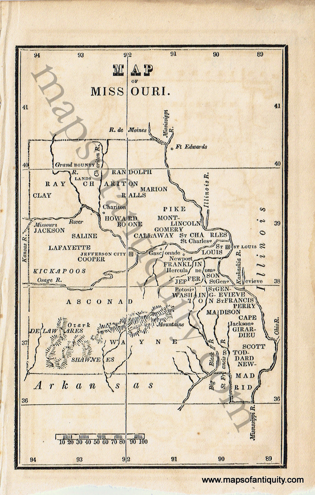 Antique-Black-and-White-Map-Map-of-Missouri-United-States-Midwest-1830-Boston-School-Geography-Maps-Of-Antiquity