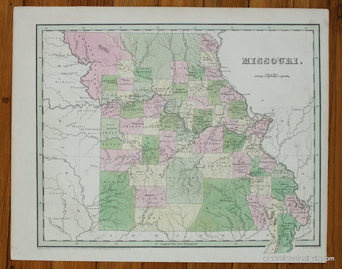 Antique-Hand-Colored-Map-Missouri.-United-States-Midwest-1838-Bradford-Maps-Of-Antiquity