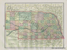 Load image into Gallery viewer, 1892 - Kansas, Verso: Nebraska - Antique Map
