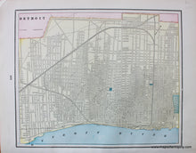 Load image into Gallery viewer, 1892 - Map of Kansas City, Missouri and Kansas City, Kansas, verso: Detroit - Antique Map
