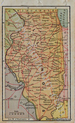 Antique-Map-Miniature-Map-of-Ohio-1880-Bradstreet-1800s-19th-century-maps-of-Antiquity