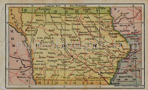 Antique-Map-Miniature-Map-of-Ohio-1880-Bradstreet-1800s-19th-century-maps-of-Antiquity