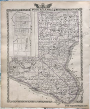 Load image into Gallery viewer, 1876 - Johnson County, Illinois; verso: Pope &amp; Massac Counties, Illinois - Antique Map
