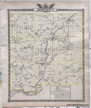 Load image into Gallery viewer, Antique-Hand-Colored-Map-Johnson-County-Illinois;-verso:-Pope-&amp;-Massac-Counties-Illinois-1876-Warner-&amp;-Beers-/-Union-Atlas-Co.-Midwest-1800s-19th-century-Maps-of-Antiquity
