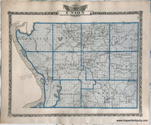 Load image into Gallery viewer, 1876 - Jackson County; verso: Union County, Illinois - Antique Map
