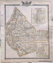Load image into Gallery viewer, Antique-Hand-Colored-Map-Monroe-County;-verso:-Randolph-County-Illinois-1876-Warner-&amp;-Beers-/-Union-Atlas-Co.-Midwest-1800s-19th-century-Maps-of-Antiquity
