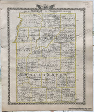 Load image into Gallery viewer, Antique-Hand-Colored-Map-Franklin-and-Williamson-Counties;-verso:-Perry-County-Illinois--1876-Warner-&amp;-Beers-/-Union-Atlas-Co.-Midwest-1800s-19th-century-Maps-of-Antiquity
