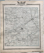 Load image into Gallery viewer, 1876 - Gallatin and Hardin Counties; verso: Saline County, Illinois - Antique Map
