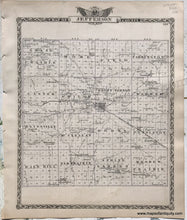Load image into Gallery viewer, Antique-Hand-Colored-Map-Jefferson-County;-verso:-Four-small-cities-of-Illinois-1876-Warner-&amp;-Beers-/-Union-Atlas-Co.-Midwest-1800s-19th-century-Maps-of-Antiquity
