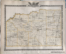 Load image into Gallery viewer, 1876 - St Clair County; verso: Washington County, Illinois - Antique Map
